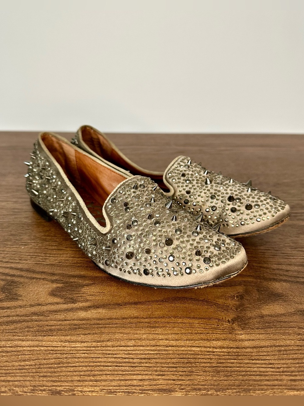 Sam Edelman Adena Spiked Loafer Gunmetal Size 6.5